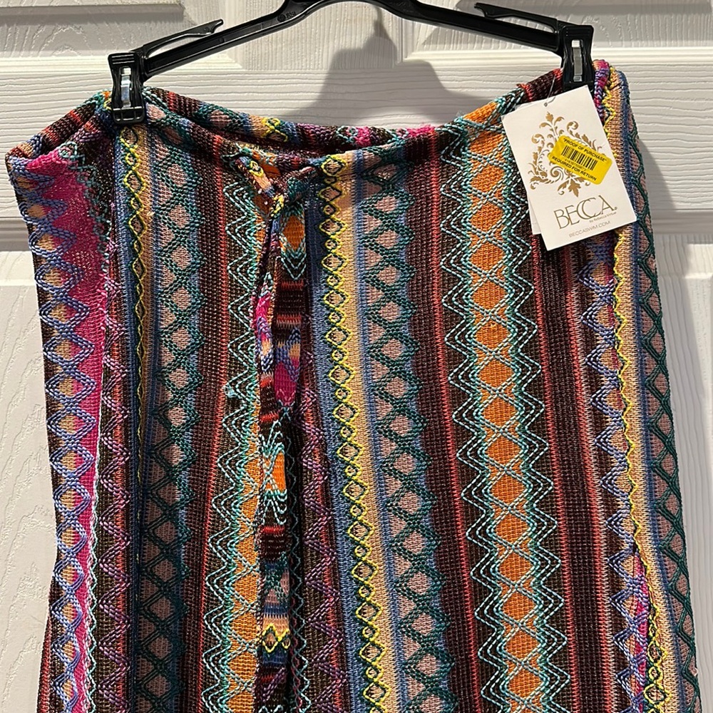 Becca By Rebecca Virtue Rio Bueno Swim Cover-Up Pants, Same, Multi new